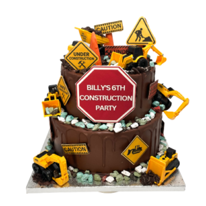 Construction Two Tier Smash Cake